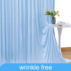 10ft x 10ft Baby Blue Backdrop Curtain for Baby Shower Parties Light Blue Wrinkle Free Backdrop Drapes Panels for Birthday Photo Gender Reveal Photography Polyester Fabric Background Decoration - Image 6