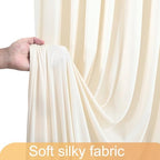 10ft x 10ft Champagne Backdrop Curtain for Baby Shower Wrinkle Free Backdrop Drapes Panels for Parties Wedding Bridal Shower Birthday Photo Photography Polyester Fabric Background Decoration - Image 5