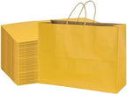 BLEWINDZ 70Pcs Large Paper Bags with Handles, 16x6x12 Inches Yellow Paper Shopping Bag for Small Business, Large Kraft Gift Bag Bulk for Grocery Mechandise Retail by BLEWINDS