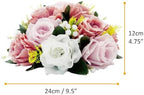 10Pcs Artificial Rose Balls for Centerpieces (Dusty Pink & White) - Image 2