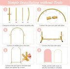 Arttown 7.2FT Arch Backdrop Stand and Pink Arch Cover Set - Image 4