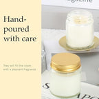 24 Pcs 4 Oz Mason Jar Candles, Vanilla Scented Soy Candles Bulk Set for Stress Relief and Relaxation, Great Favors for Wedding, Christmas, Housewarming Gifts (Gold, Vanilla, 24) - Image 5