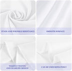 FINDYOU 6 Pack White 90 Inch Round Tablecloths. Stain and Winkle Resistant Polyester Washable White TableCloths for Parties Wedding Dining - Image 2