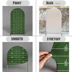 NIVIUS PHOTO Rugby Football Arch Backdrop Cover - 6FT Green Grass Field Photo Booth Background for Kids Birthday, Sports Themed Party, Baby Shower, Game Day Decorations - Image 5