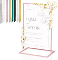 50H" Wedding Welcome Sign Stand with 8 Pair Satin Ribbon & 2 Leather Strap by Cathyeen