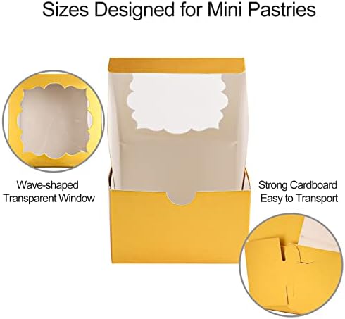 NPLUX Bundle of 50 Pack Bakery Boxes and 10 Pack Cake Boxes for Birthday Baby Shower Party - Image 6