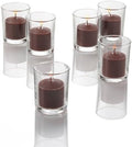 Set of 144 Richland Votive Candles Brown Unscented and 144 Clear Glass Eastland Votive Holders by Richland
