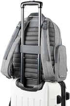 Skip Hop Diaper Bag Backpack with Portable Changing Pad, Easy-Access Wipes & Zippered Side Pockets, Luggage Sleeve & Stroller Straps, Fits a 15” Laptop, Luna, Heather Grey - Image 6