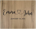 Andaz Press Large Wooden Welcome Sign for Wedding, Rustic Welcome Sign 16" x 20" Custom Names Heart & Date, Woodland Wedding Signage, English Oak MDF Wood Finish Wedding Reception Indoor Outdoor Signs by AndazPress