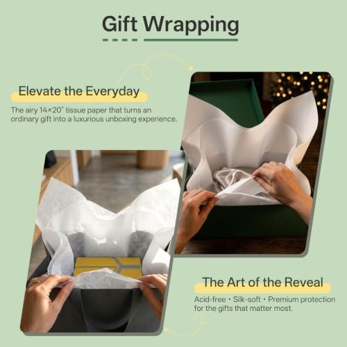 BEZNH White Tissue Paper Bulk, 14 x 20 Inches Gift Wrapping Tissue for Gift Bags Packaging DIY Crafts Wedding Birthday Christmas Decor（1100 Sheets） - Image 5