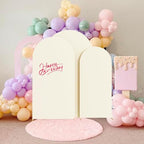 HAINARverS Set of 3 Stretchy Arch Backdrop Covers, Ivory, 6/6.6/7.2FT - Image 7