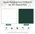 6.6FT x 5.2FT Hunter Green Square Backdrop Arch Cover Double-Sided Spandex Arch Covers Fitted Wedding Arch Stand Cover Stretchy Backdrop for Balloon Arches Birthday Ceremony Party Banquet Decorations - Image 5