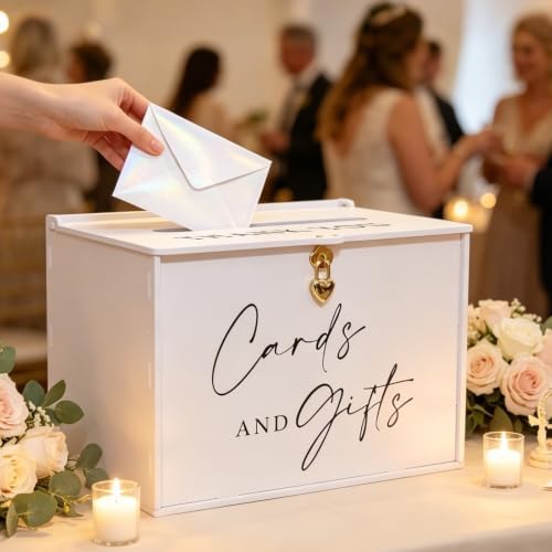 Card Box for Party, Elegant Matte White, Party Table Decor - Image 3