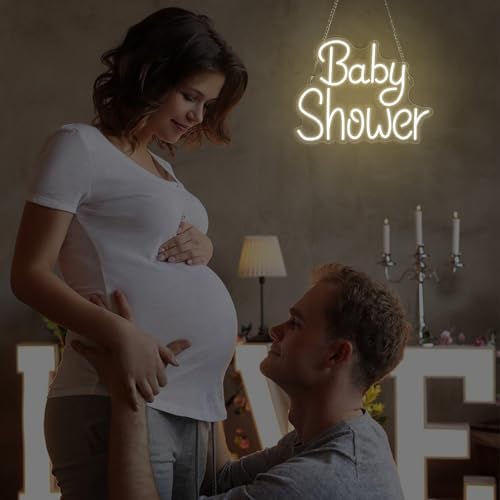 YuanDian Baby Shower Neon Sign, Dimmable LED Neon Lights USB Powered for Wall Decor, Baby Room Decorations, Light up Welcome Signs for Shower Party Birthday Backdrop - Image 3