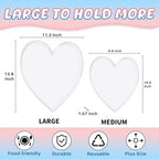13.8" Acrylic Heart Shaped Charcuterie Board, Heart Plates for Dessert Appetizer Display, Love Serving Tray for Valentines Day Birthday Anniversaries Table Decorations Supplies - Image 2