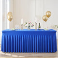 Suppromo 6ft Royal Blue Spandex Table Cloths for Rectangle Tables Wrinkle Free Rectangle Tablecloths, Stretch Fitted Table Cover with Skirt for Birthday Party Wedding Banquet Baby Shower Buffet Event by Suppromo