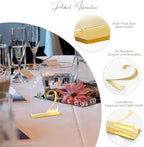 Clear Arch Wedding Table Numbers 1-15, Gold Numbers and Stands - Image 3