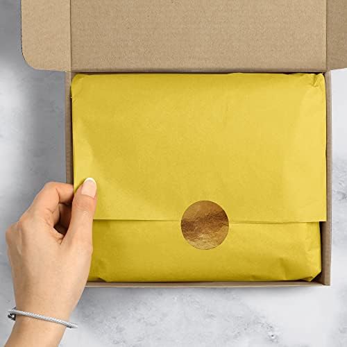 Jillson & Roberts 20" x 26" Gift Tissue, Yellow (96 Folded Sheets) - Image 2