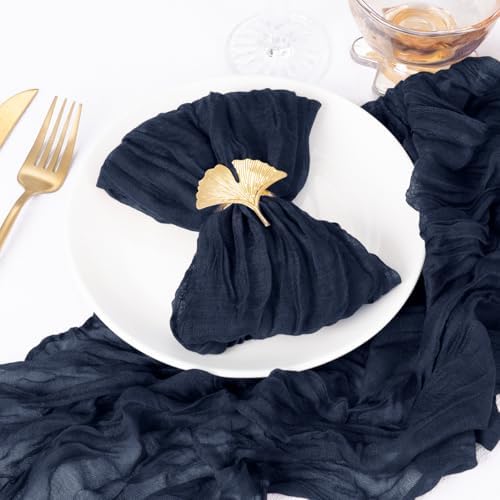 DeZerlor Navy Blue Washable Cheesecloth Napkins Set of 50 for Party - Image 3