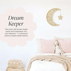 BEBE BASK Handmade Rattan Moon Wall Decor with Star - Image 6