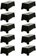 DRESSMAKER 10 Pack Black Table Cloth Rectangle 70X120 Inch Fit 8FT Table by Dressmaker