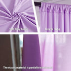 10 x 10 Feet Light Purple Backdrop Curtain for Partie, Background Curtains for Photoshoot, Birthday, Wedding, Halloween, Thanksgiving, Christmas Day, New Year Party Decorations 5Ft x 10Ft, 2 Panels - Image 3