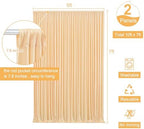 Dark Champagne Backdrop Curtain for Parties Wedding Baby Shower Wrinkle Free Photo Curtains Backdrop Drapes Fabric Decoration for Bridal Shower 5ft x 7ft,2 Panels - Image 5