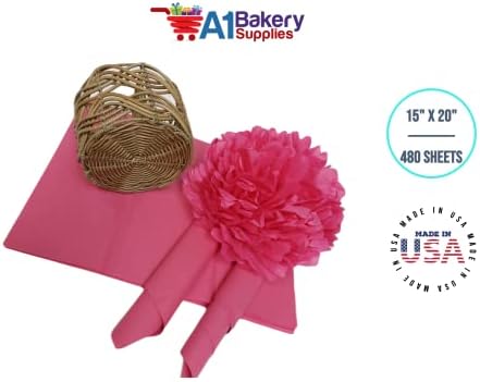 Gift Wrapping Tissue Paper 15X20 480 Pack by A1 Bakery Supplies (Azalea Pink) - Image 5