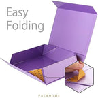 PACKHOME 6 Large Purple Gift Boxes 13.5x10x3.5in Magnetic Lids for Shirt - Image 5