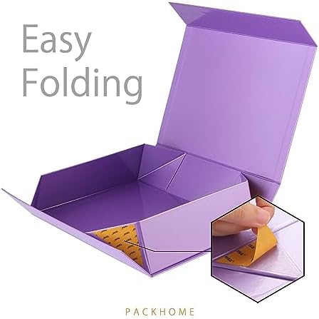 PACKHOME 6 Large Purple Gift Boxes 13.5x10x3.5in Magnetic Lids for Shirt - Image 5