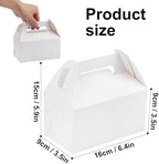 200 PCS Paper Treat Boxes, 6.4 x 3.5 x 3.5 inches White Party Favor Boxes for Birthday, Baby Shower, Wedding, and Christmas,Paper Goodies Boxes with Handles for Treats, Candy - Image 2