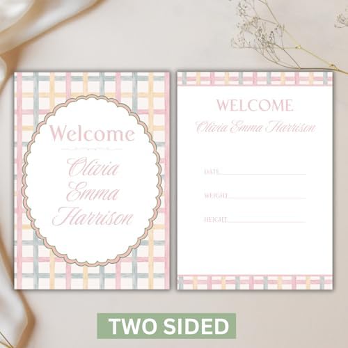 Personalized Baby Milestone Cards – 13 Printed Two Sided Cards with Welcome Card, Monthly Baby Milestones 1–12 Months, First Year Baby Keepsake - Image 3
