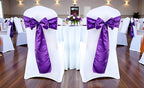 MDS® Pack of 75 Satin Chair Sashes for Wedding & Events – Purple - Image 2