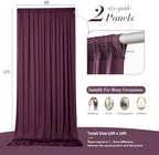10 ft x 10 ft Wrinkle Free Maroon Backdrop Curtain for Parties, Polyester Burgundy Photo Backdrop Drapes 2 Panels 5x10ft for Baby Shower Wedding Birthday Party Engagement Ceremony Decoration - Image 5