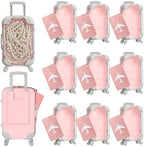 Teecyhooo 10 Pcs Mini Suitcase and 10 Pcs Metal Luggage Tags with Card by Unknown
