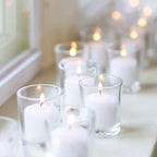 Set of 72 Richland Votive Candles White Unscented and 72 Clear Glass Eastland Votive Holders - Image 5