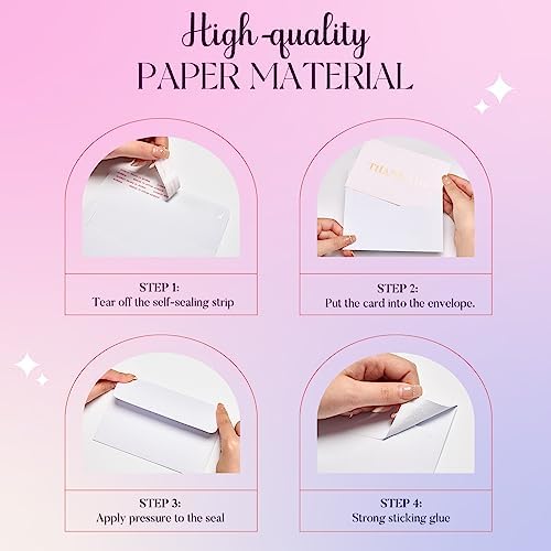 ACSTEP 3000Pack A4 Envelopes 4-1/4 X6-1/4 Inch Self seal White 4 X 6 Envelopes For for Weddings, Invitations, Photos, Postcards, Greeting Cards Mailing,Baby Shower, Graduation - Image 4