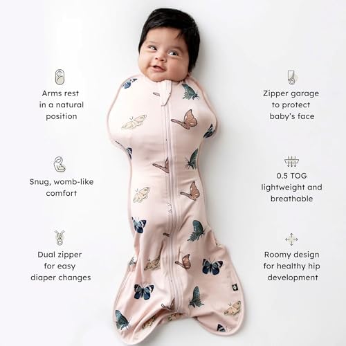 KYTE BABY Swaddle Bag in Blush Butterfly 0.5 - Image 2
