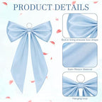 Crowye 7 Pcs Giant Satin Bow Decor, Large Blue Backdrop Decor - Image 3
