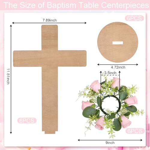 4 Pack Baby Shower Arrangements & 6 Sets Baptism Table Centerpieces - Image 5