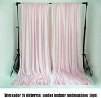 10 x 7 Feet Light Pink Backdrop Curtain for Partie, Background Curtains for Photoshoot, Birthday, Wedding, Halloween, Thanksgiving, Christmas Day, New Year Party Decorations 5Ft x 7Ft, 2 Panels - Image 5