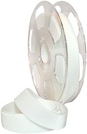 Morex Ribbon 01225/10-401 Nylvalour Swiss Velvet Nylon Ribbon, 7/8-Inch by 11-Yard, White by MorexRibbon