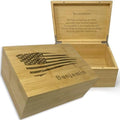 Personalized American Flag Gift Box, Engraved Memory Box Bamboo Wood by TopObsession