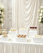 Buffet Risers, 3 Pcs White Square Acrylic Stands for Party & Events - Image 2