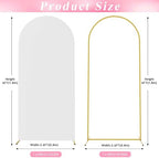 Wokceer 6FT Arch Backdrop Stand and Cover Set,Arch Stand with White Cover - Image 2