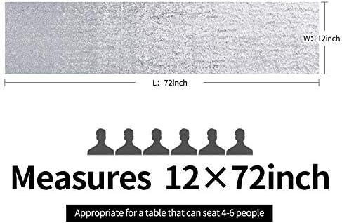 6PCS 12x72 Inch Sequin Table Runner Silver Glitter Table Runner for Party, Wedding, Bridal Baby Shower, Event Decorations（6PCS, 12x72 Inch, Silver） - Image 4