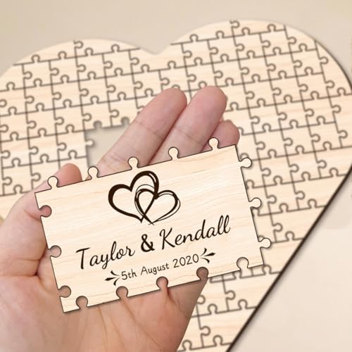 Personalized Tree of Life Wedding Guest Book Alternative Custom Wedding Guest Book Love Tree Puzzle Rustic Wedding Decorations for Party Engagement Reception Anniversary - Image 4