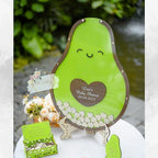 Baby Shower Guest Book Alternative Wooden Drop Box Frame Keepsake Avocado - Image 2
