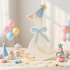 One Silly Goose Birthday Decorations Life Size Cardboard Cutout 35 x 24 Inch, Silly Goose Backdrop Stand Up for 1st Birthday Party, Baby Shower & Duck Farm Animal Birthday Photo Prop (Powder Blue) - Image 6