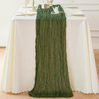 Sioloc 10 Pack Moss Green Cheesecloth Table Runner 120'' x 35'',Spring Easter Decor Soft Gauze Boho Wedding Table Decor for 10ft Table Birthday Party,Baby Shower, Bridal Shower, Home & Event Decor - Image 4